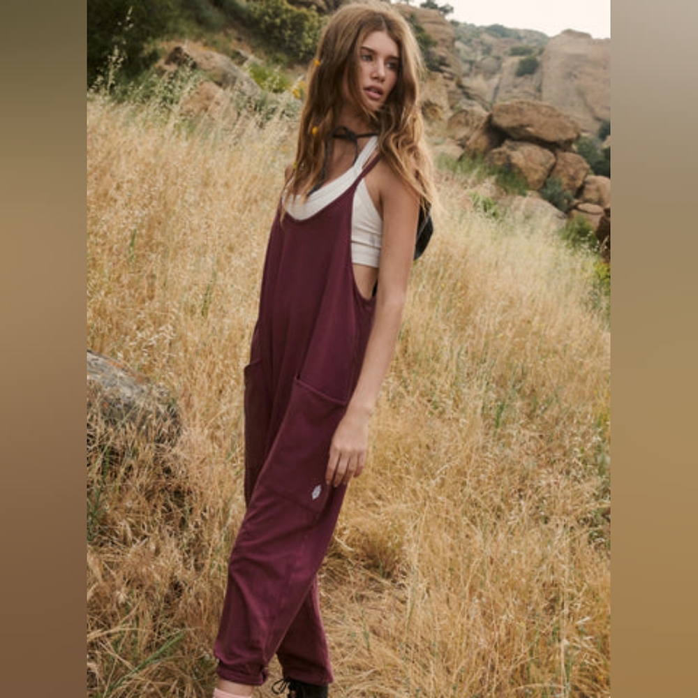 FREE PEOPLE HOT SHOT ONESIE-POMOGRANET-NWOT